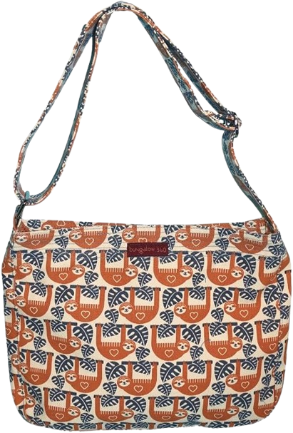 Sloth Print Messenger Bag